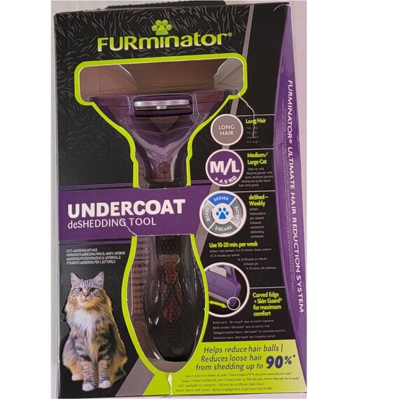 Cat FURMintator deShedding Tool & Pro Thinning Sheers - Picture 2 of 10